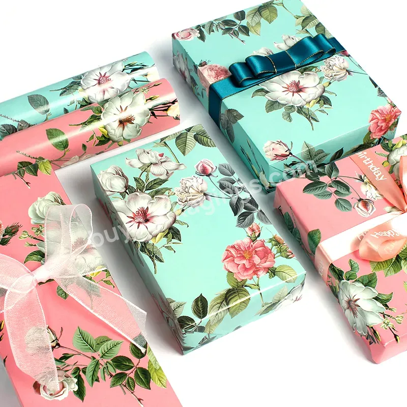 50*70cm/sheet Gift Wrapping Paper With Flower Floral Design Printed For Mother's Day - Buy 50*70cm/sheet Gift Wrapping Paper,Flower Floral Design Printed,Mother's Day.