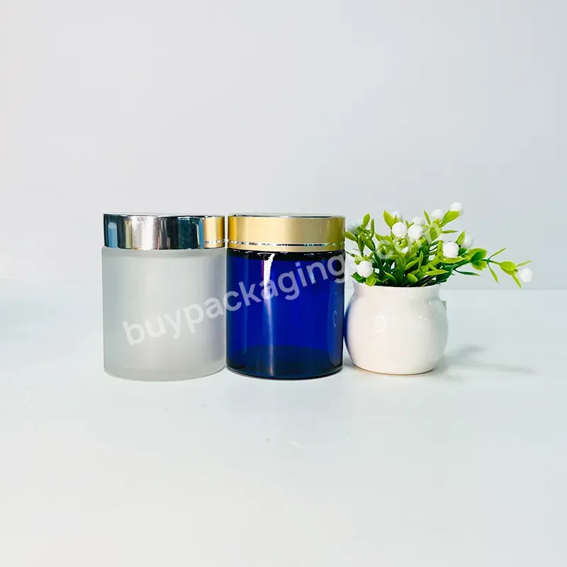50g 100g Clear Blue Cosmetic Jar Glass 30 10 100 Ml 2 Oz 8 Oz Pink Skincare Cream Jar Glass Jars For Empty Lip Balm Body Butter - Buy 50g 100g 30g 10g 10ml 1oz Bottle Facial Face 50g White Black Gold Small Round Empty Frosted Amber Clear Cosmetic Cre