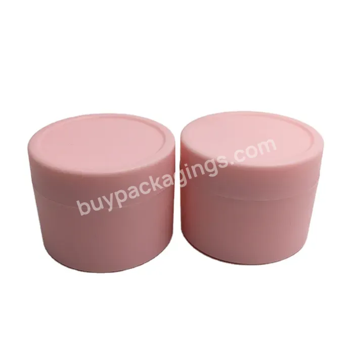 50g 100g Pp Plastic White Matte Double Wall Cream Lip Scrub Jar For Cosmetic Body Butter Container