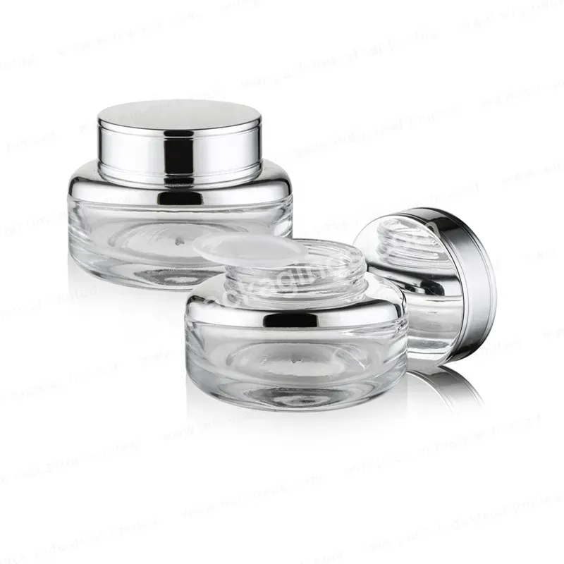 50g 30g Cosmetic Jars Frosted Double Wall Glass Jar With For Cream Jar Cosmetic Packaging - Buy Jar Packaging,Cream Jar,Cosmetic Cream Empty Jar.