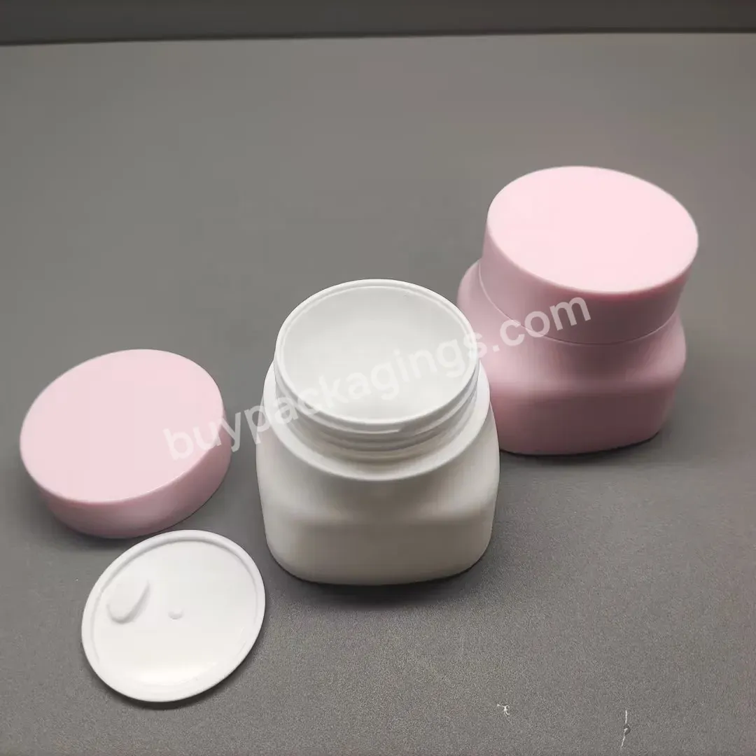 50g Baby Face Cream Cosmetic Packaging Containers Double Wall Square Cream Plastic Jar With Lids - Buy Cosmetic Packaging Containers,Square Cream Jar,Plastic Jar With Lids.