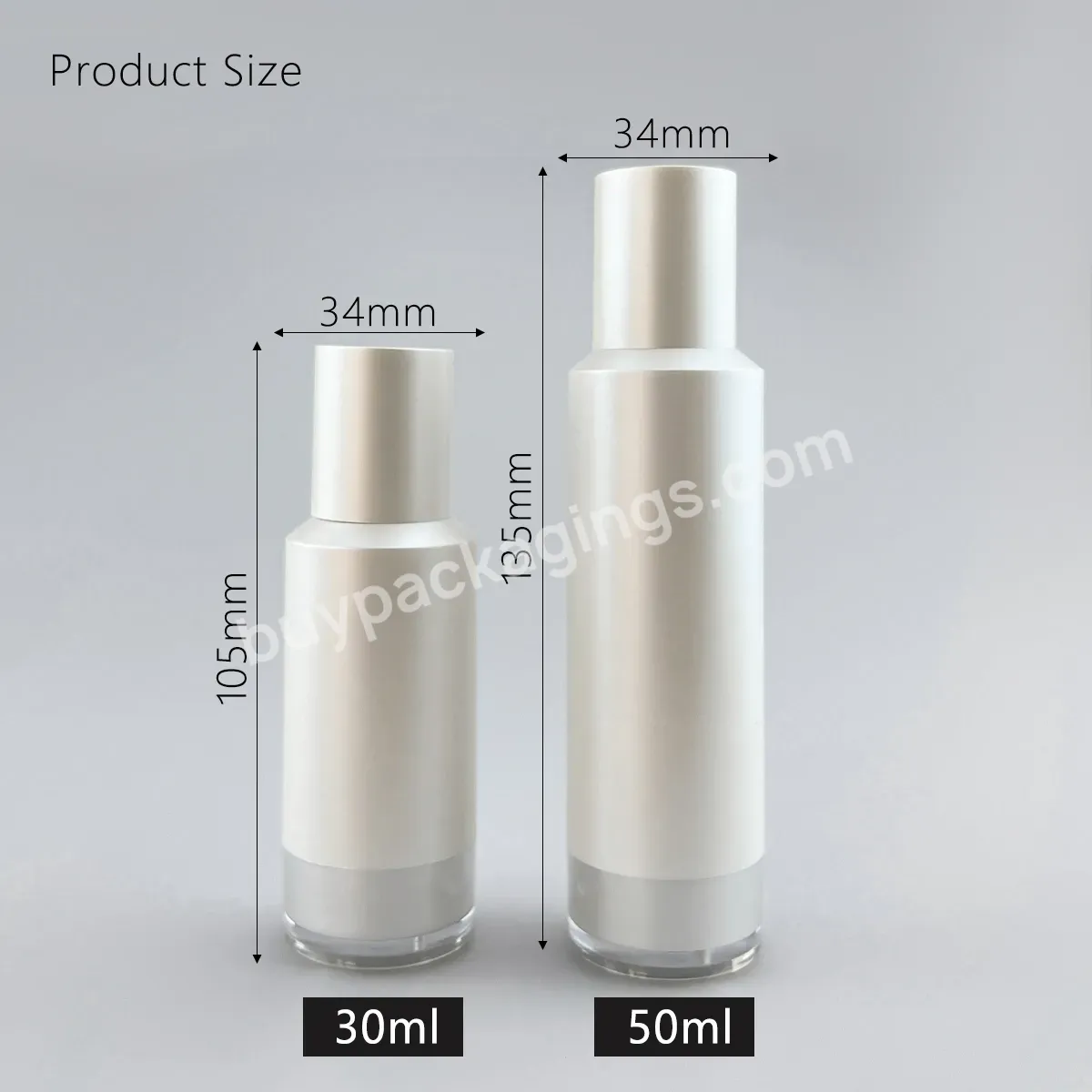 50ml 30ml Series Skin Care Airless Bottle White Matte Bottle For Cosmetic