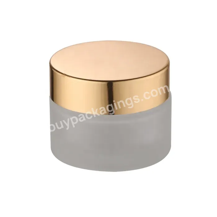 50ml Frosted Cosmetic Face Cream Glass Jar With Aluminum Cap - Buy Cosmetic Cream Jar,Glass Face Cream Jar,Cream Jar.