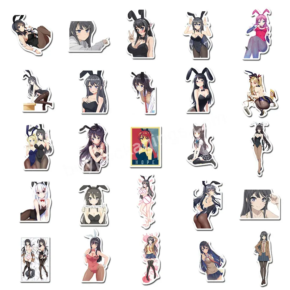 50pc/set In Stock Black Stocking Bunny Girl Sexy Sticker - Buy Black Stockings Sticker,Bunny Girl Sticker,Sexy Stickers.