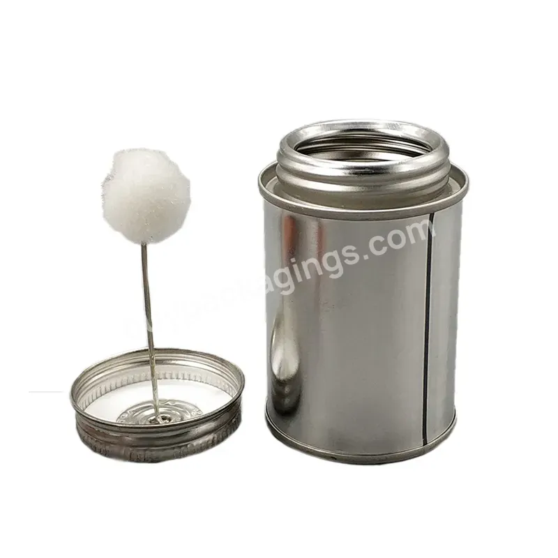 59ml 118ml 237ml 473ml 947ml Pvc/cpvc/ Upvc Empty Iron Can Glue Solvent Cement Metal Can With Dauber Brush - Buy Round,Pvc Tin Can,Can Container.