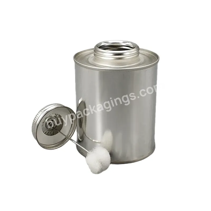 59ml 118ml 237ml 473ml 947ml Pvc/cpvc/ Upvc Empty Iron Can Glue Solvent Cement Metal Can With Dauber Brush - Buy Round,Pvc Tin Can,Can Container.