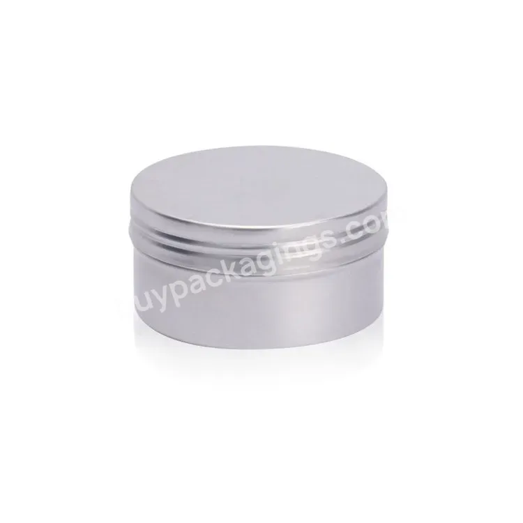 5g 10g 15g 20g 30g 50g 60g 80g 100g 150g 200g Empty Round Cosmetic Cream Aluminum Jar With Screw Lid Metal Jars