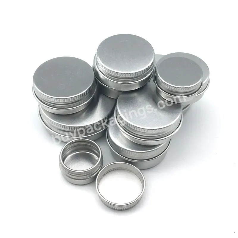5g 10g 15g 25g 30g 50g 80g 100g 120g Empty Round Metal Cans Aluminum Jar For Storage Cosmetic Cream Metal Tins Wholesale