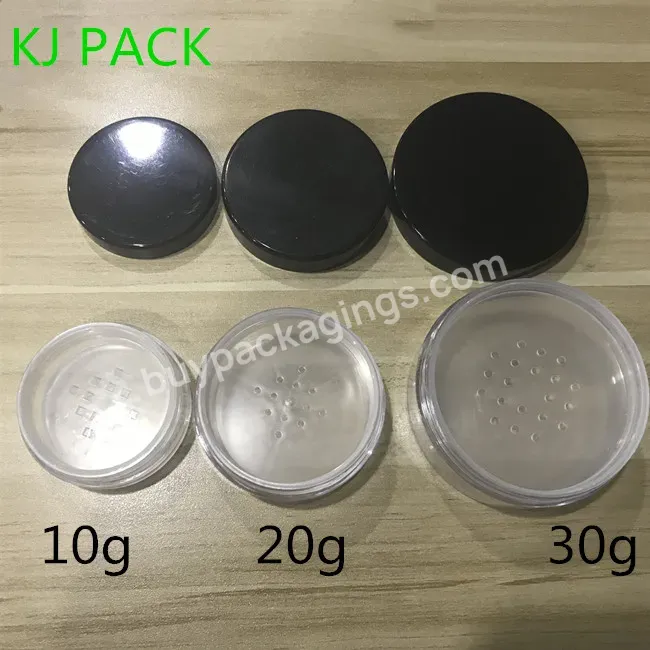 5g 10g 20g 30g 50g Plastic Round Case Loose Powder Jar With Sifter Empty Cosmetic Packaging Powder Case Makeup Empty Sifter Jar - Buy Cosmetic Jar Powder Brush Cute Cosmetic Jars Plastic Recycled Plastic Cosmetic Jars Loose Powder Jar,Round Empty Hig