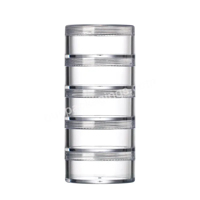 5g 10g Clear Lid Plastic Ps Stacked Jars Empty Cosmetic Eye Shadow Container - Buy Cosmetics Cream Empty Jar,Stacked Jars,Ps Jars 3g 5g 10g.