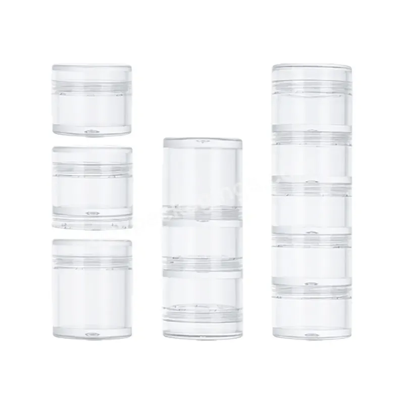 5g 10g Clear Lid Plastic Ps Stacked Jars Empty Cosmetic Eye Shadow Container - Buy Cosmetics Cream Empty Jar,Stacked Jars,Ps Jars 3g 5g 10g.