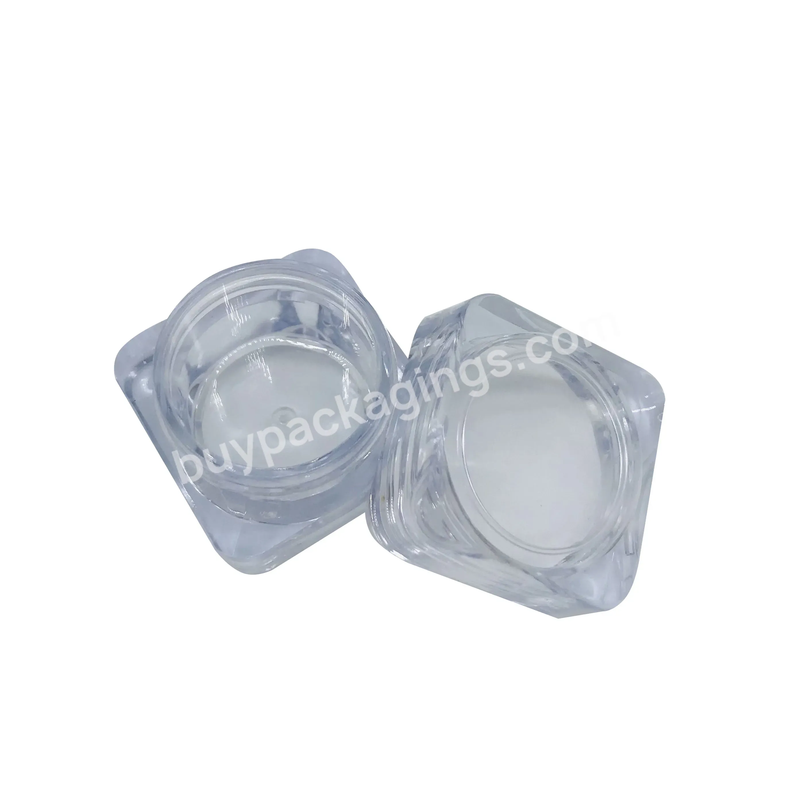 5g Cosmetic Transparent Plastic Jars Acrylic Cream Jar Non Spill Portable Lip Balm Jar - Buy Transparent Plastic Jars,Cosmetic Jars,5g Cosmetic Jar.