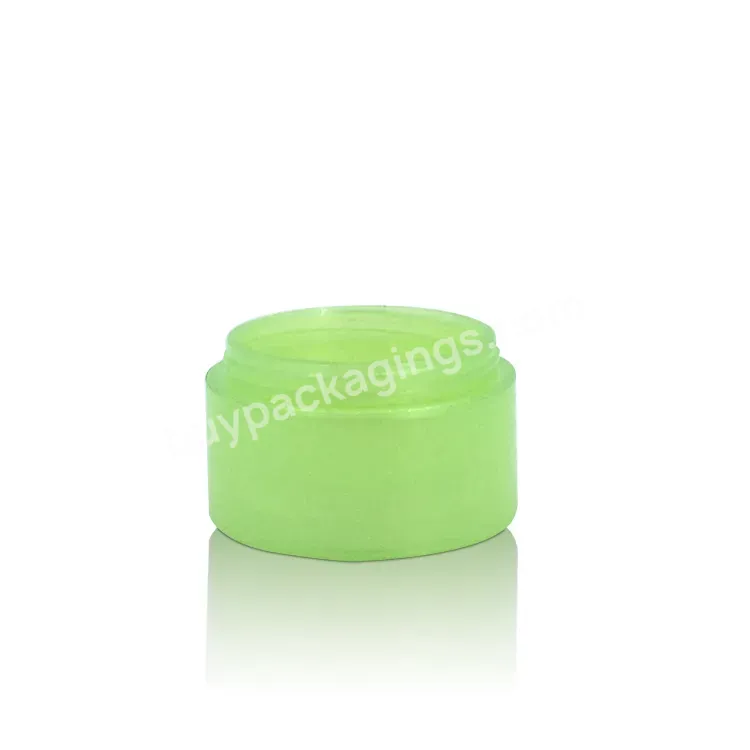 5g Skin Care Body Gel Cosmetic Pet Plastic Jars Empty Eye Cream Green Balm Lip Scrub Container With Caps