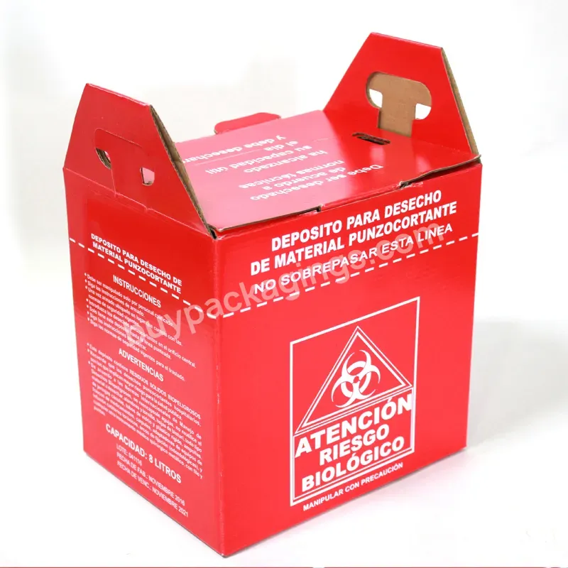 5l 7l 10 15l 50 Liter Disposable Biohazard Box For Syringe Needle Cardboard Sharp Container Safety Box Medical - Buy Medical Safety Box,Sharp Safety Box,Safety Box.