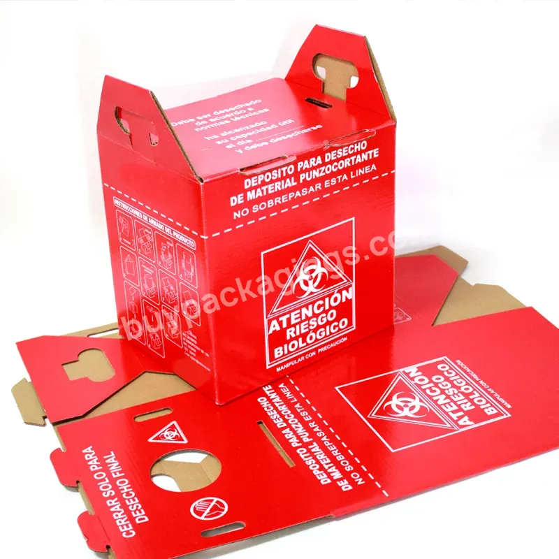 5l 7l 10 15l 50 Liter Disposable Biohazard Box For Syringe Needle Cardboard Sharp Container Safety Box Medical - Buy Medical Safety Box,Sharp Safety Box,Safety Box.