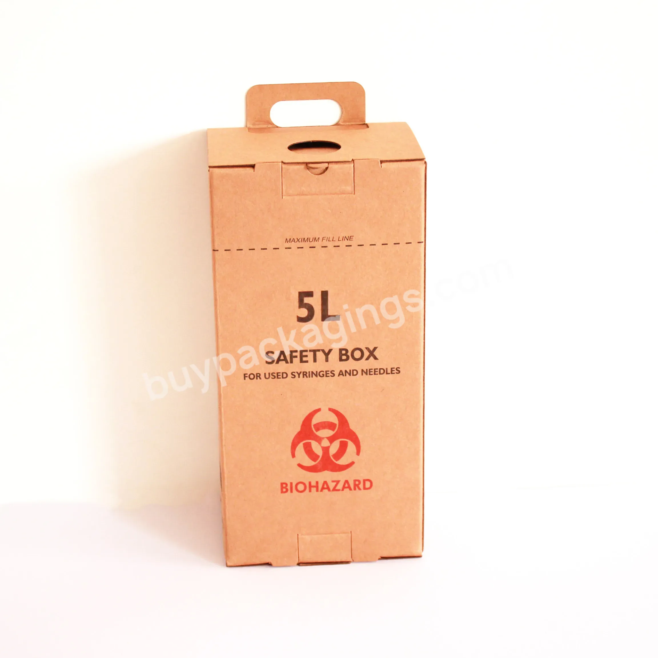 5l 7l 10 Liter Disposable Medical Safety Box Cardboard Sharp Container Medical Safety Box - Buy 5l Safety Box,5lsharp Box,Medical Safety Boxes.