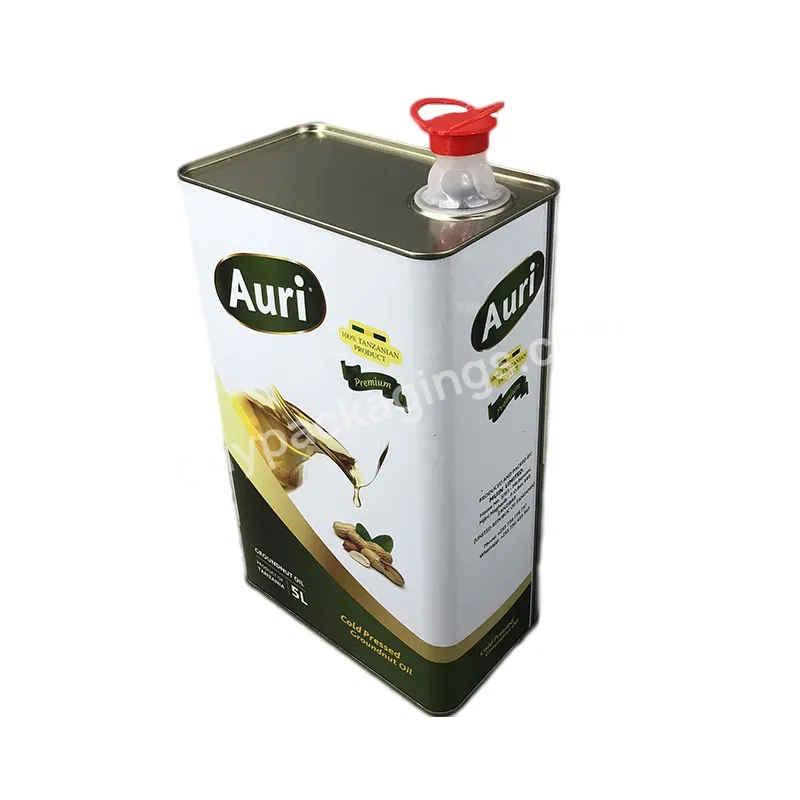5l F-style Can Used For Olive Oil 1gallon Empty Metal Container For Cooking Oil Packaging