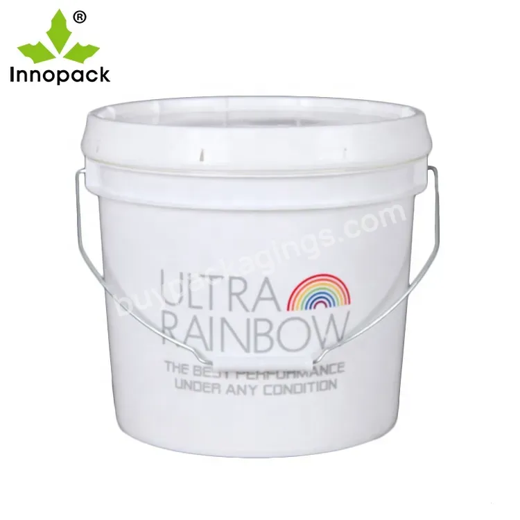 5l Plastic Bucket White Colour Other Colours As Demand With High Quality - Buy Plastic Pail,Food Bucket,Painting Bucket.