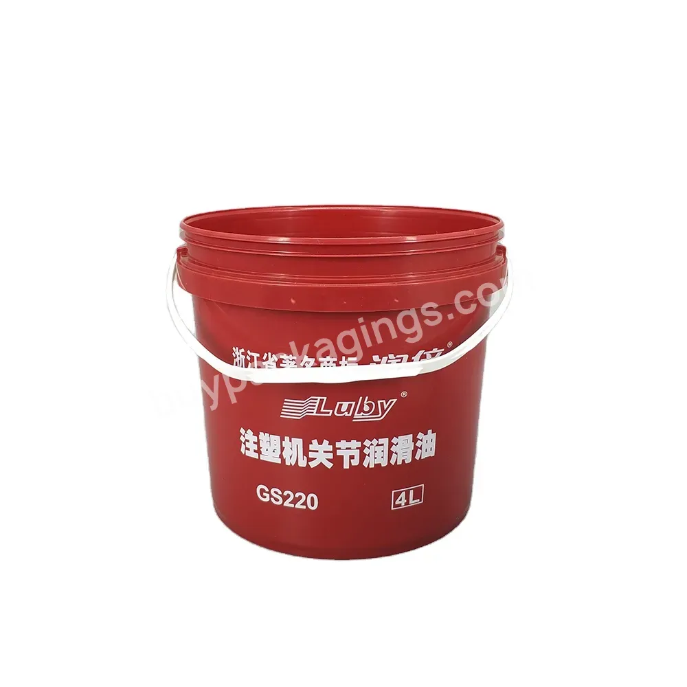 5l Red Plastic Bucket Factory Outlet Customized With Plastic Handle - Buy Red Plastic Bucket,Factory Outlet,With Plastic Handle.