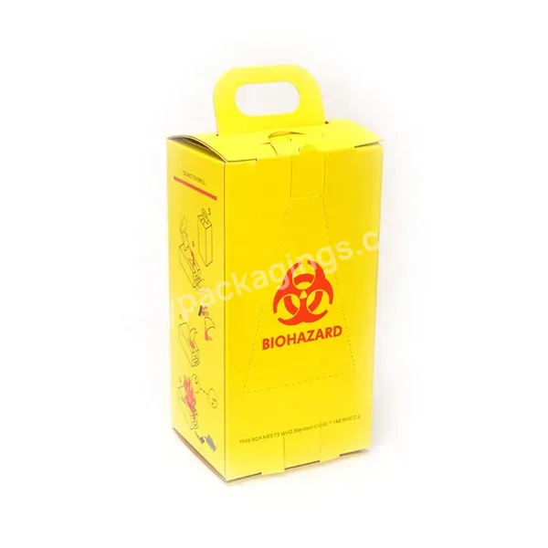 5l Safety Box Hospital Disposal Of Discarded Syringes Needles Packaging Disposable Medical Sharps Containers Corrugated Boxes - Buy 5l Safety Box,Sharp Box,Safety Box.