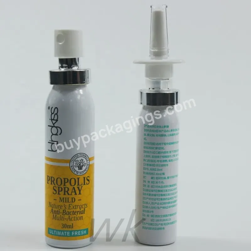 5ml 10ml 15ml 20ml Empty Nose Cleaner Packaging Mist Aluminum Nasal Spray Bottle Physiological Saline Sprayer Bottle