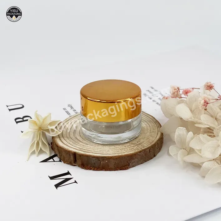 5ml 10ml 30ml 50ml 100ml Clear Frosted Empty Glass Cosmetic Cream Jar With Bamboo Pattern Lid - Buy Bamboo Glass Cream Jar 200 Ml,2oz Amber Glass Jar With Screw,Gold Glass Cream Jar.