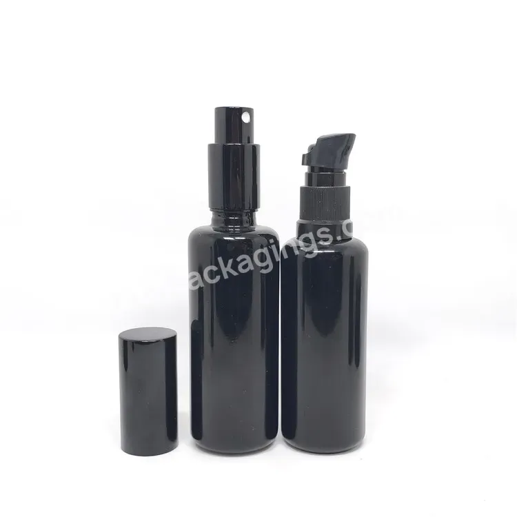 5ml 15ml 30ml 50ml 100ml 150ml 200ml 250ml Black Dark Uv Violet Glass Essential Oil Lotion Cosmetic Bottle And Jar - Buy Cosmetic Glass Bottle,Violet Glass Jar,Drak Glass Cosmetic Bottle And Jar.