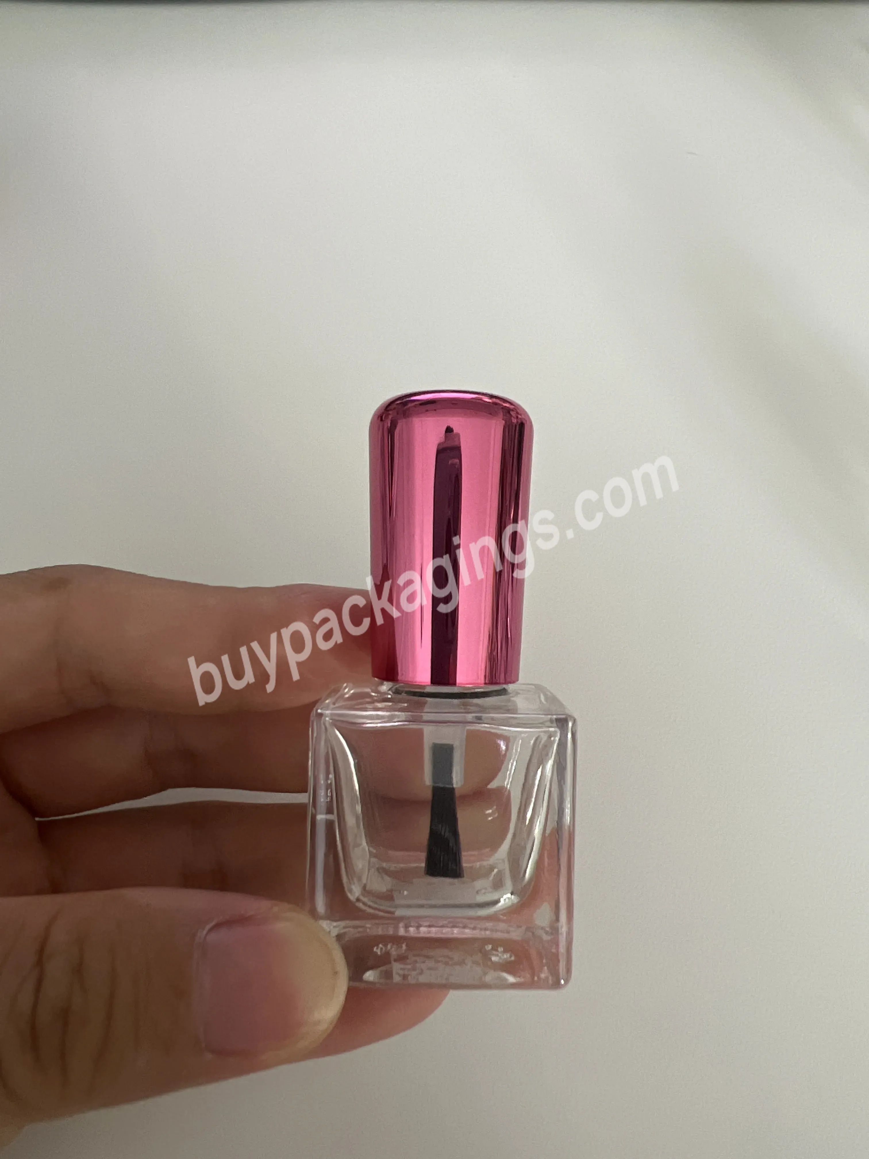 5ml-15ml Oval Thickened Bottom Transparent Painted Glass Nail Polish Bottle With Wide Brush With Uv Plated Lid - Buy 5ml-15ml Oval Thickened Bottom Transparent Painted Glass Nail Polish Bottle,Bottle With Wide Brush,Bottle With Uv Plated Lid.