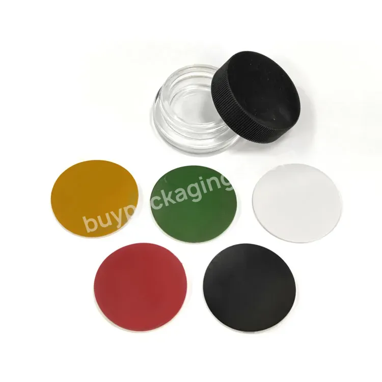 5ml 7ml 9ml Ptfe Liner Child Proof Lid Oil Concentrate Container Stash Glass Jar With Cr Cap
