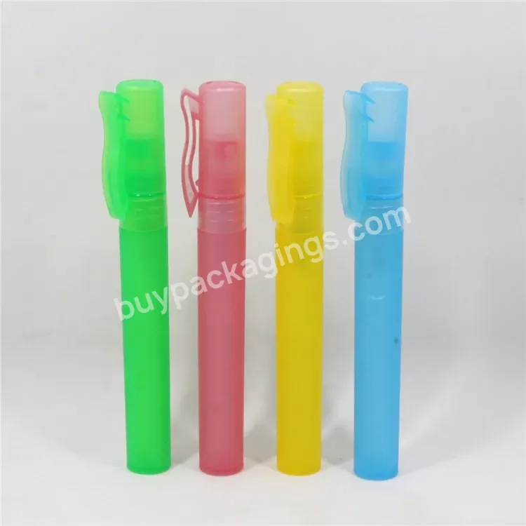 5ml 8ml 10ml 15ml 20ml Plastic Pen Perfume Pocket Perfume Spray Bottle With Factory Price Frasco De Vidrio - Buy Refillable Mini Traveling Size Pen Shape 5ml Transparent Pp Plastic Perfume Spray Bottle,Yellow Red Blue Pink Green Clear Pp Cosmetic Pac