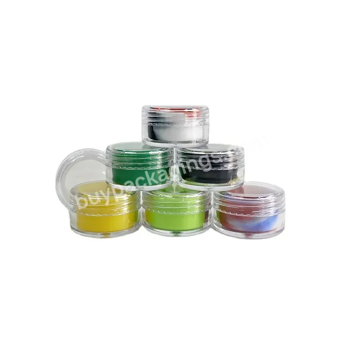 5ml Polystyrene Silicone Insert Container - Buy Plastic Jars With Custom Lids,Jar Cream 15gr,Black Cream Jar Pet Recyclable.