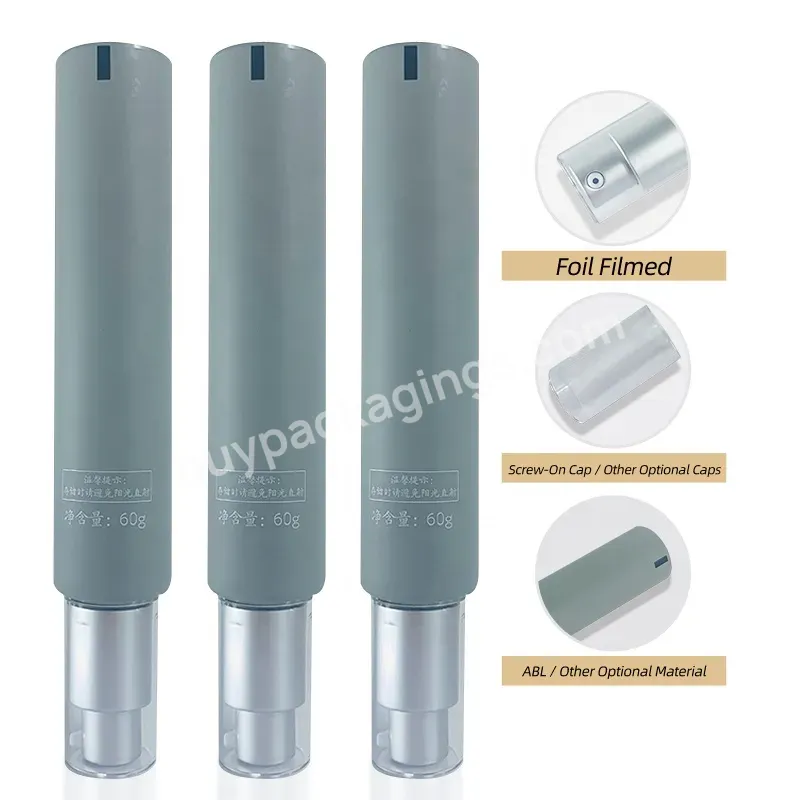 60g Matte Grey Small Cosmetics Concealer Squeeze Tube Airless Pump Tube - Buy Plastic Sprayer,Bb Cream Spray Tube,Cream Tube Filling Machine.
