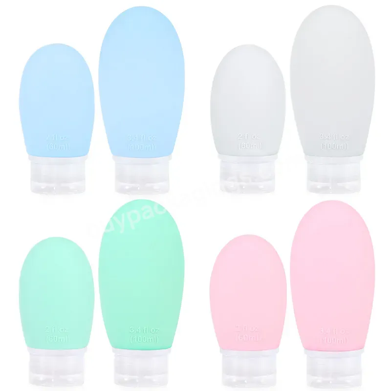 60ml 100ml Silicone Travel Bottles Empty Squeeze Travel Containers Leakproof Refillable For Shampoo Conditioner Lotion - Buy Silicone Refillable Bottles,Travel Silica Gel Bottles.