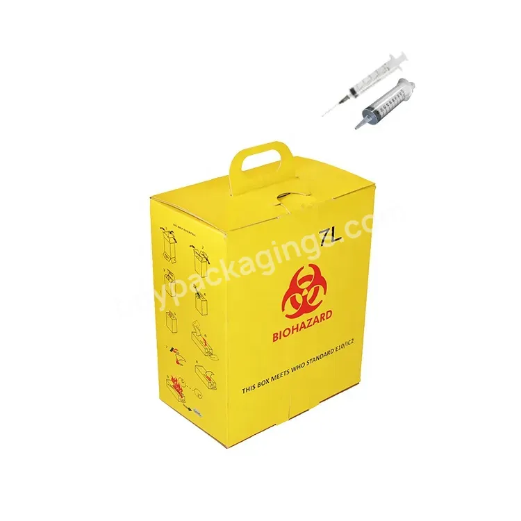 7l Corrugated Paper Hospital Disposal Syringe Needle Sharp Container Medical Safety Box - Buy Sharp Box,Sharps Container,Safety Box.
