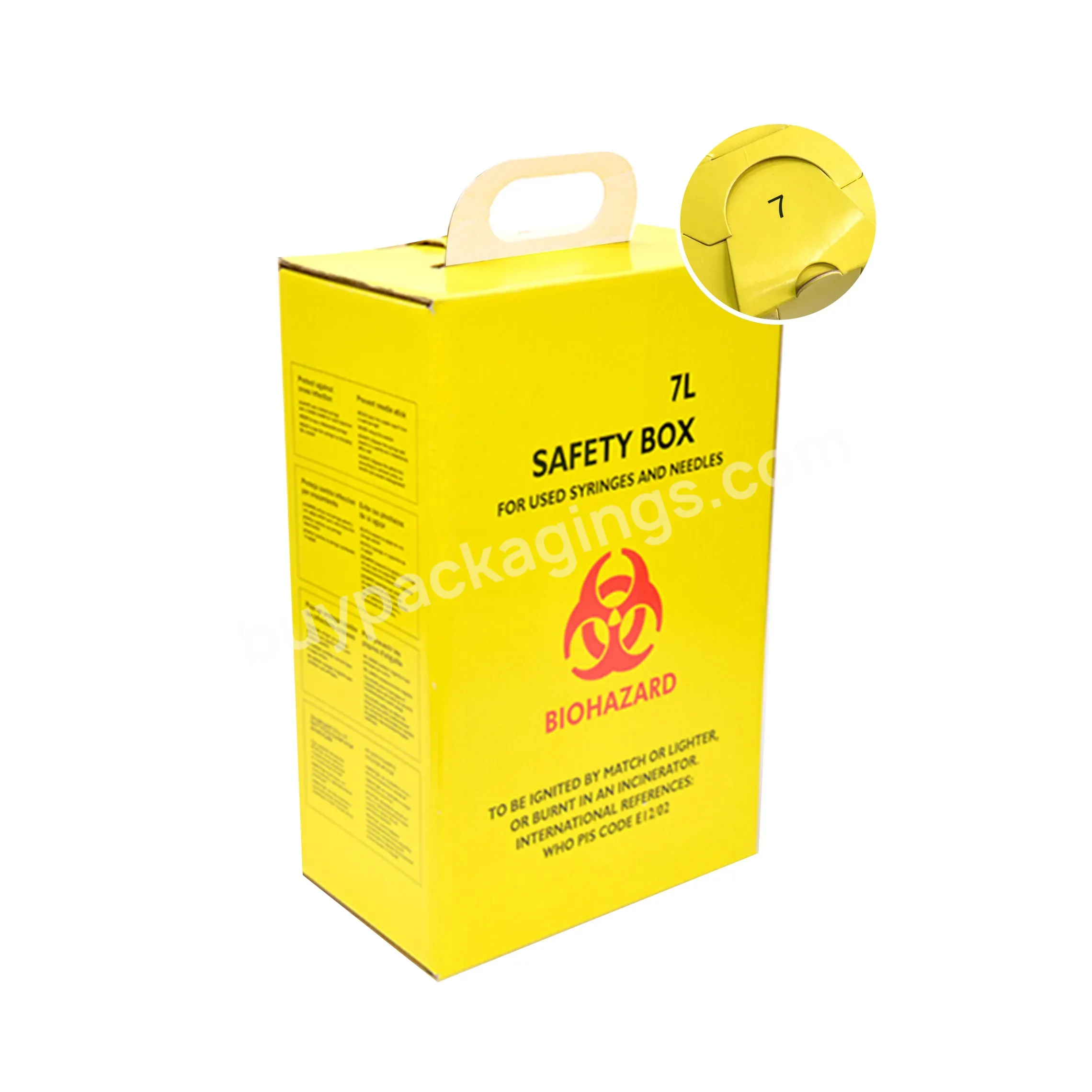 7l Hospital Disposal Syringe Needle Sharp Container Medical Waste Recycling Safety Box Disposable Varnishing - Buy Sharp Container,Sharp Box,Sharp Waste Box.