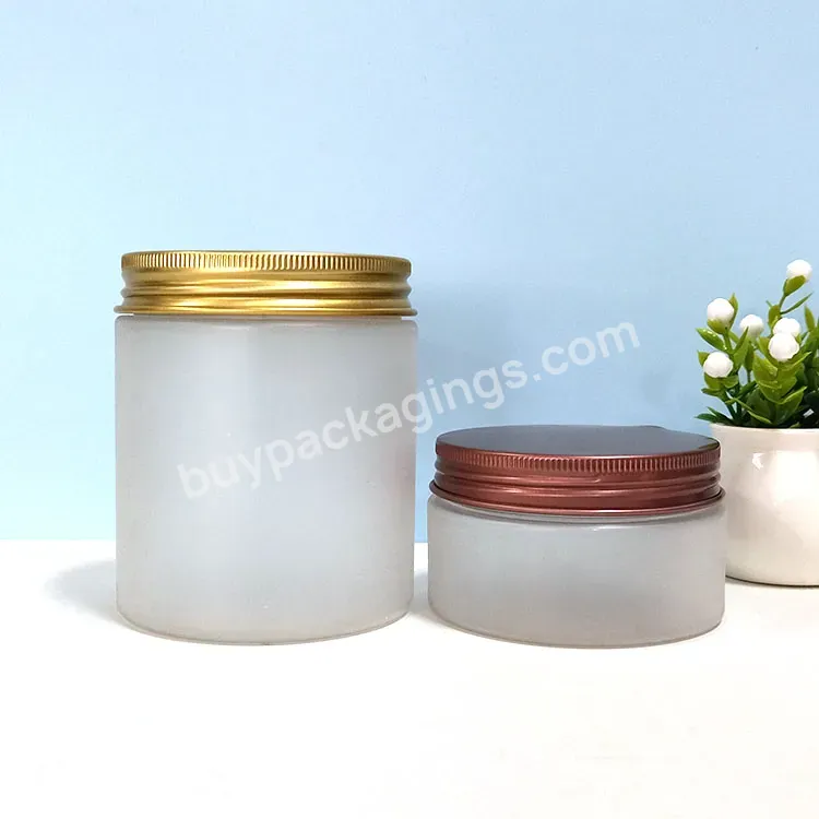 8 Oz Cosmetic Plastic Empty Hair Scrub Body Butter Jars Cream Jar 250ml Frosted Plastic Shea Butter Containers