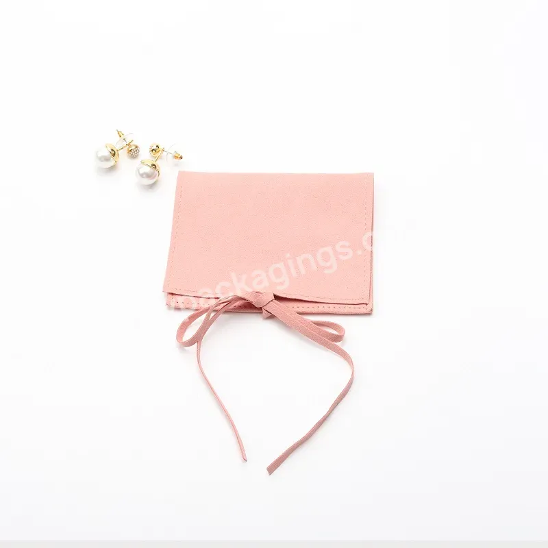 8*10 Cm Pink Luxury Custom Logo Printed Envelope Flap Microfiber Jewelry Pouch Small Jewelry Gift Packaging Bag - Buy Microfiber Envelope Pouch,Microfiber Custom Pouch,Jewelry Pouch Envelope.