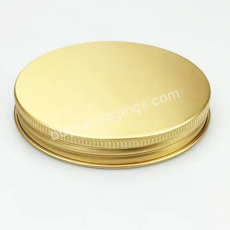 89mm Aluminum Gold Screw Lid For Wide Mouth Jars