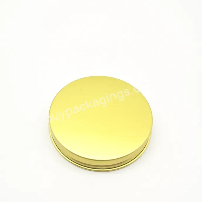 89mm Aluminum Gold Screw Lid For Wide Mouth Jars
