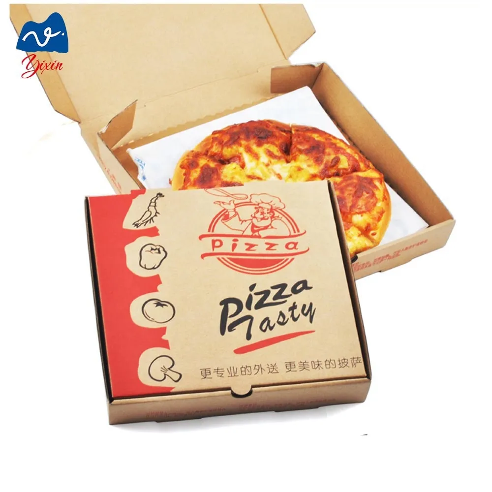 9 10 11 12 14 18 inch Pizza boxes custom size print any color folding corrugated Pizza box