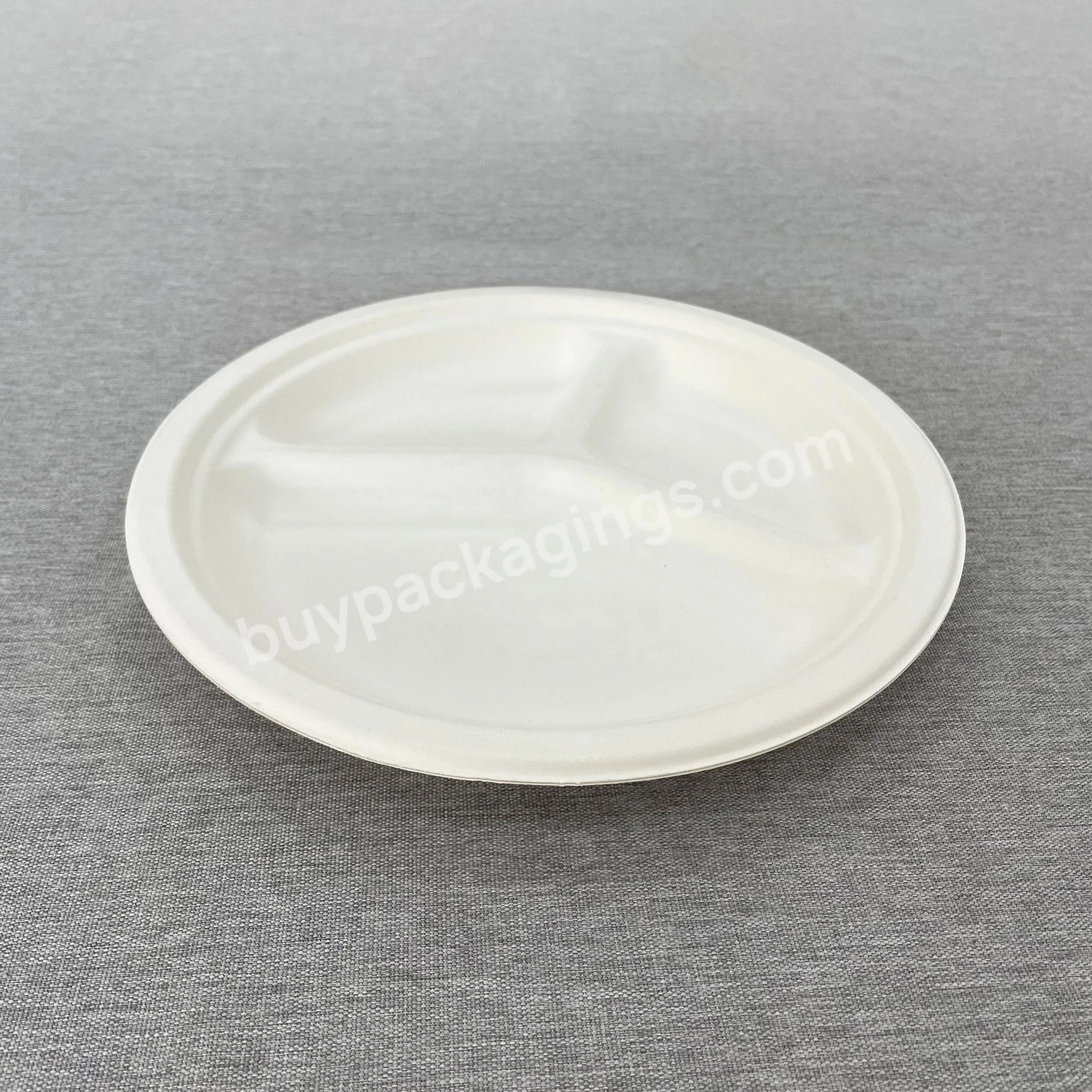 9 Inch Birthday Disposable Biodegradable Party Christmas Bagasse Paper Round Plates Food Tray Dishes - Buy Disposable Plates Biodegradable,Plates Food Tray Bagasse Sushi Tray,Bagasse Round Plate.