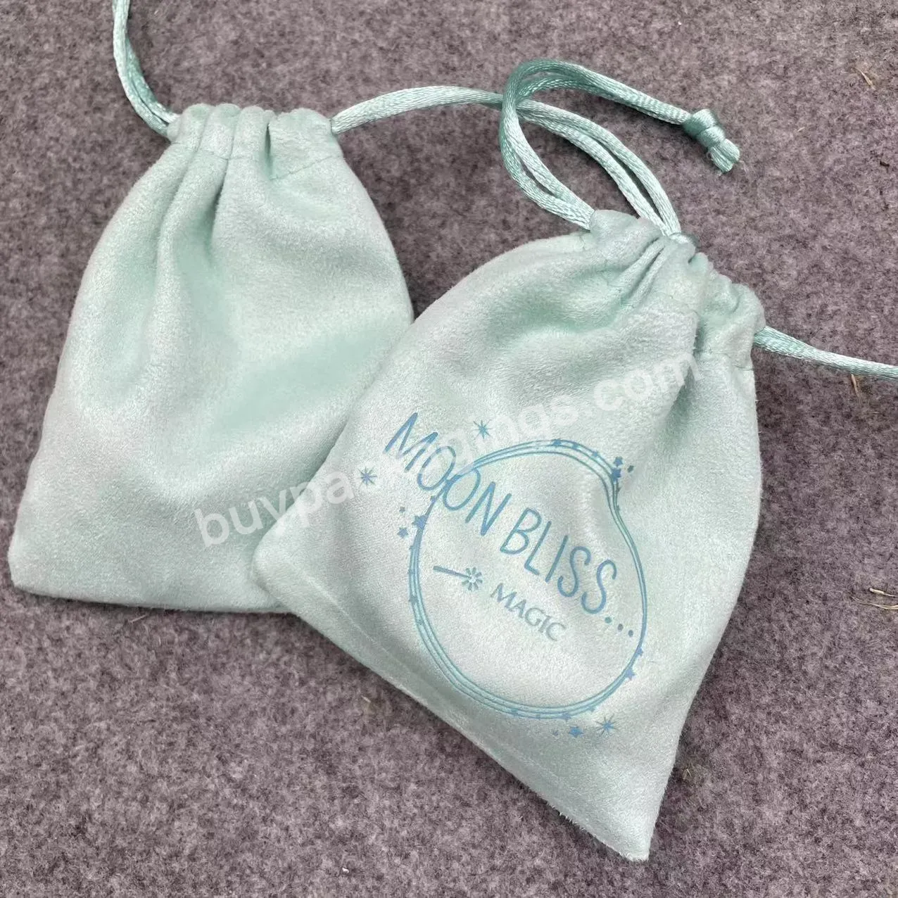 9*7cm Green Velvet Fabric Jewelry Pouches Small Drawstring Storage Packing Bag With Custom Logo Printed - Buy Jewelry Packaging Pouch,Custom Jewelry Pouches,Drawstring Jewelry Pouch.