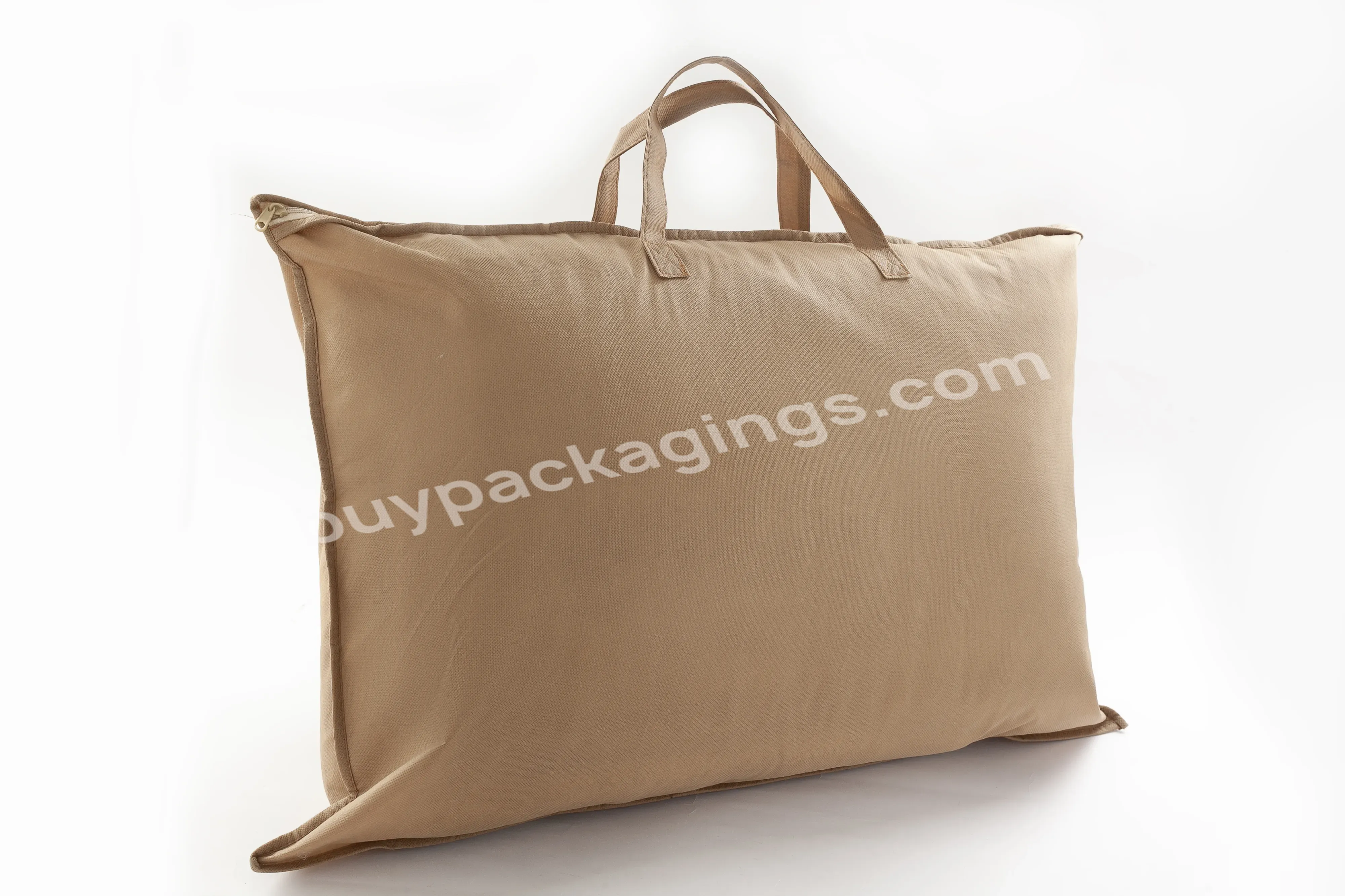 Accept Customized Recyclable Non Woven Pillow Packaging Bag With Zipper