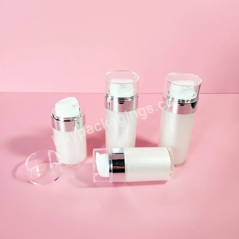 Acrylic Airless Pump Bottle Peal White For Cosmetic Lotion Bottle - Buy Acrylic Airless Bottle,30ml 50ml Cosmetic Bottle,Airless Lotion Bottle.