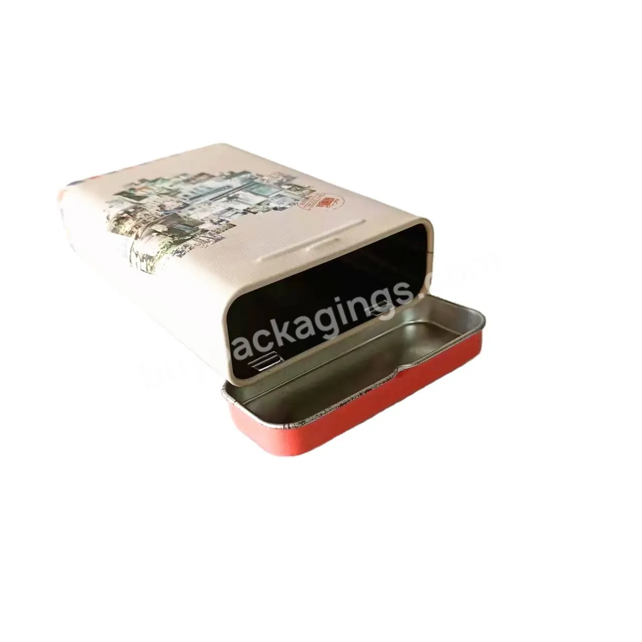 Adhesive Bandage Tin Case With Hinged Lid Band-aid Tin Box Decorative With Custom Design - Buy Tall Tin Case With Hinged Lid For Bandages,Custom Design Bandage Metal Tin,Band-aid Tinplate Box With Hinged Lid.