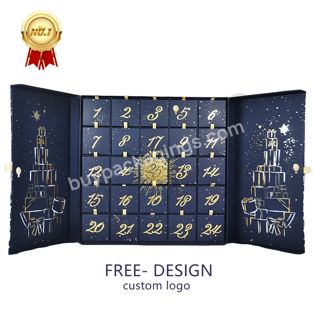 Advent Calender Empty Luxury Cardboard Paper Gift Beauty Cosmetic Packaging Countdown Christmas Advent Calendar Custom - Buy Custom Chocolate Advent Calendar,Advent Calendar Fabric,Christmas Calendar Advent Boxes.