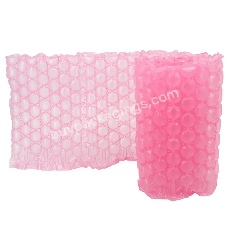 Air Cushion Packaging Protective Packaging Pink Anti Drop Air Cushion Film On Roll - Buy Air Cushion Packaging,Protective Packaging,Air Pad Film.