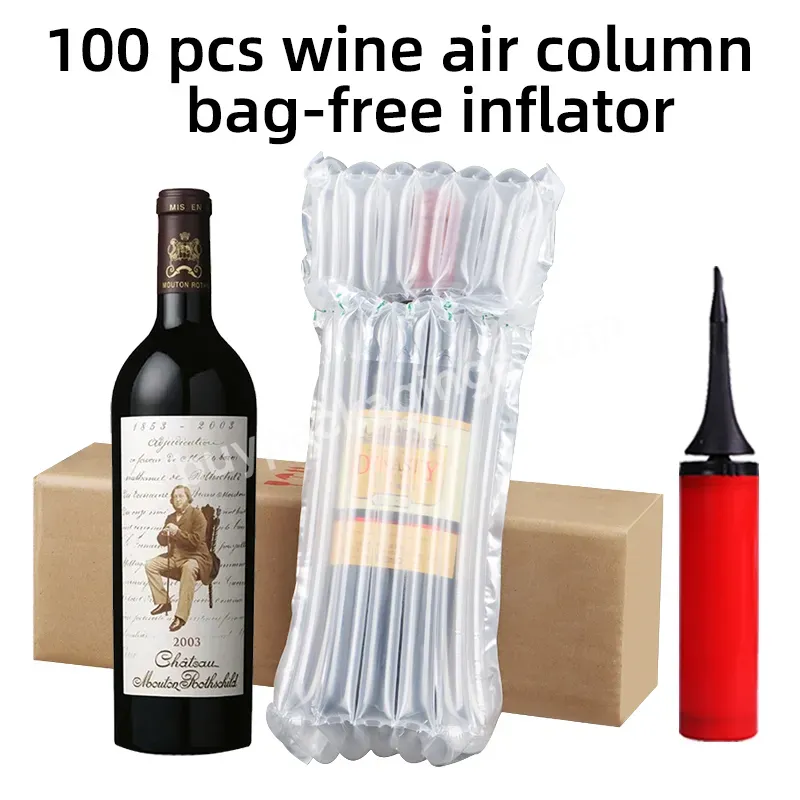 Air-dfly Factory Direct Sale Cushion Bubble Column Inflatable Wine Bottle Shipper Air Bag Protection With Inflator - Buy Air Column Bags,Air Column Bags For Wine,Air Column Bags For Wine With Inflator.
