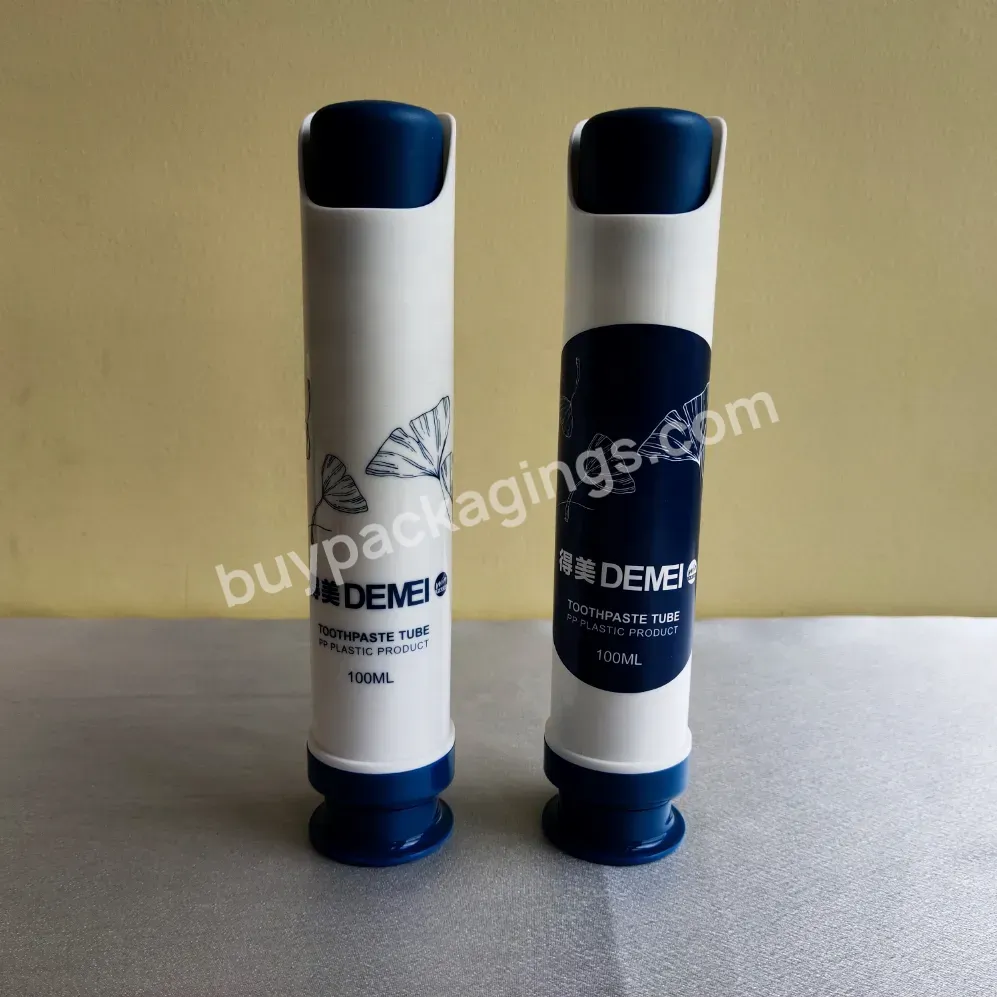 Airless Bottle Tube Toothpaste Bottle Empty Plastic White 100ml Pump Sprayer Personal Care Hot Stamping For Cosmetic Packaging - Buy Toothpaste Bottle,100ml Empty Plastic Airless Bottle,Cosmetic Packaging.