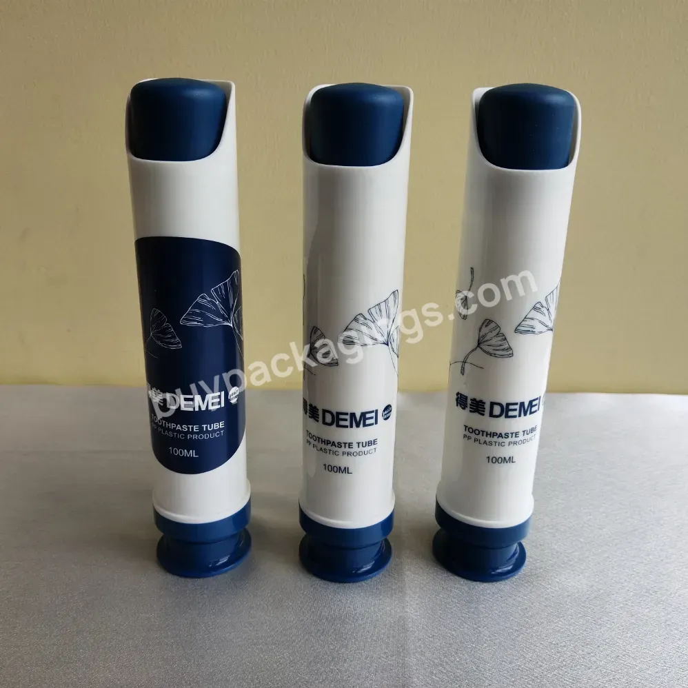 Airless Bottle Tube Toothpaste Bottle Empty Plastic White 100ml Pump Sprayer Personal Care Hot Stamping For Cosmetic Packaging - Buy Toothpaste Bottle,100ml Empty Plastic Airless Bottle,Cosmetic Packaging.